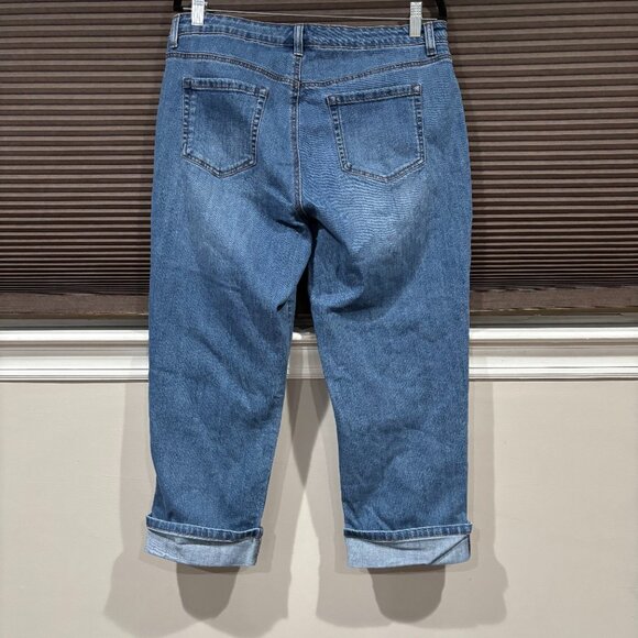 Style & CO Women Blue Curvy Capri Denim SZ: 12 - Picture 7 of 9